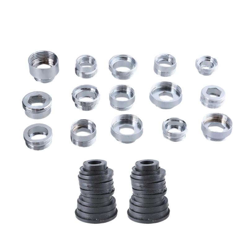 

Stainless Steel Faucet Adapter Set Shower Head Connector set Simple Installation for Home Bathroom Shower Installation 1