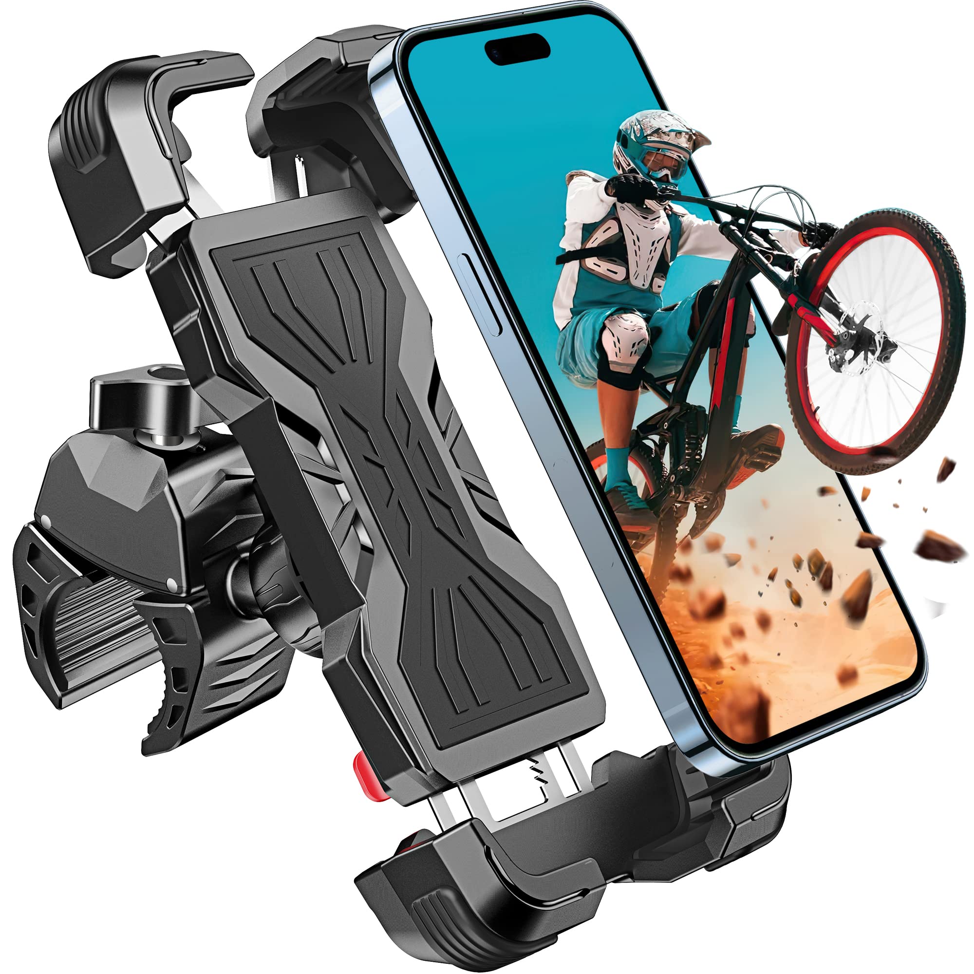 

AvBang Bicycle Smartphone Holder for and Cross with Easy Stainless Steel Telescopic and Strong Compatible with All Inch Including and Android