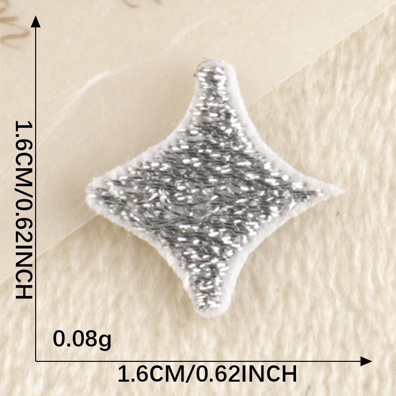 Star and Heart Embroidery Patch - Korean-Style Clothing DIY Accessory