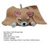 Yousheng Sofa Storage Bag Soft Wool Dog Shape Hand Woven Wool Pillow with Built-in Cup Holder Winter Sofa Accessory
