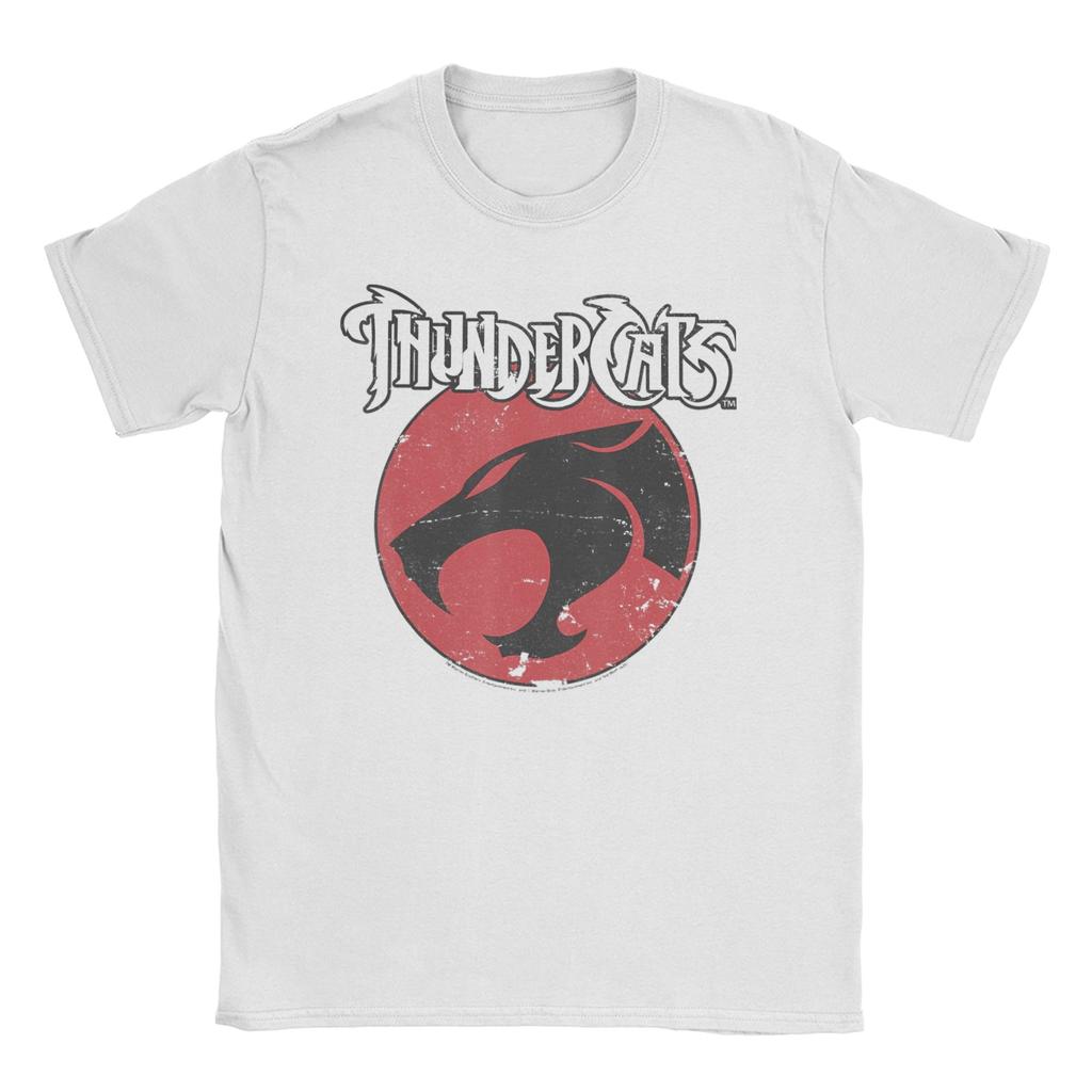 Logo Cartoon  80s Anime Lion Cool Men T Shirts Thundercats Funny Tees Short Sleeve Crew Neck TShirts Cotton 4XL 5XL Clothes