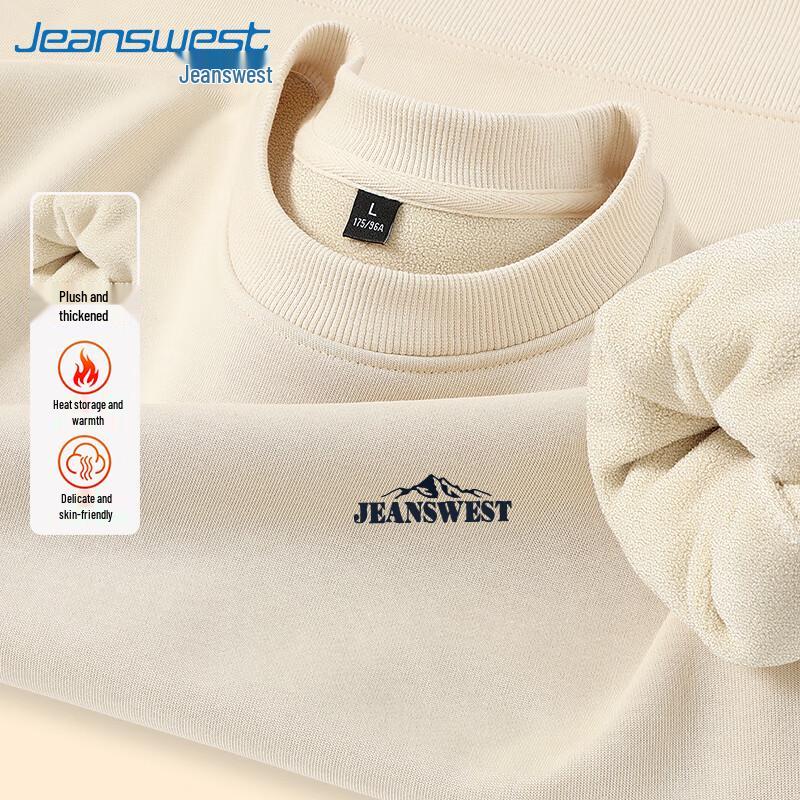 

Jeanswest Men s Fleece-Lined Crewneck Sweatshirt L