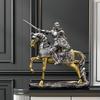 Nordic Victory Knight Resin Figurine: High-End Vintage Office Decor