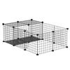 Small Animal Enclosure Rabbit Guinea Pig And Rodent Modular Playpen Black