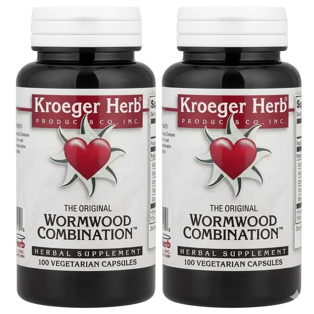 Kroeger Herb Original Wormwood Combination Veggie Capsules, (1Unit-100Count)