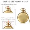 JEWELRYWE Pocket Watch Antique Analog Free Engraving Pendant Watch Pocket Watch Waterproof Antique Alloy Gold Coming of Age Ceremony Birthday