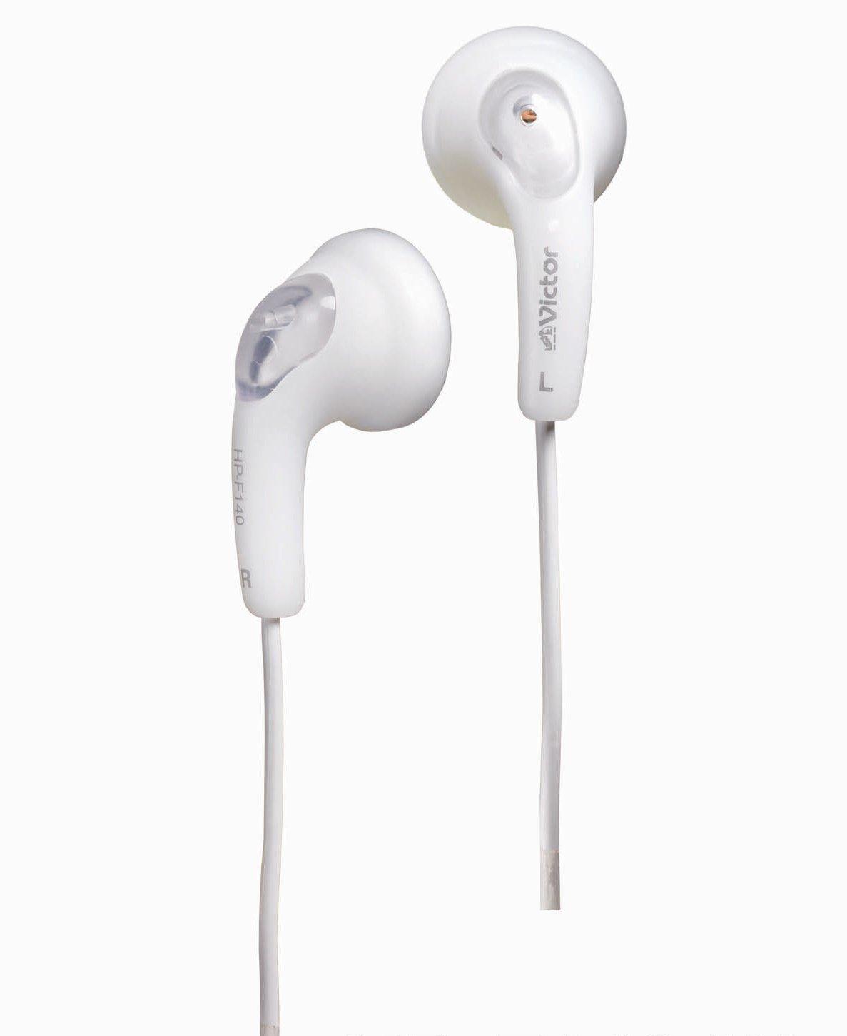 

JVC Kenwood Wired Gummiphone White HP-F140-W In-Ear Earphones, белый
