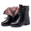 Fashion GKTINOO 2025 Winter Genuine Leather Boots Warm Plush Wool Boots Fashion Comfort Non-slip Women Boots Snow Shoes Large Size