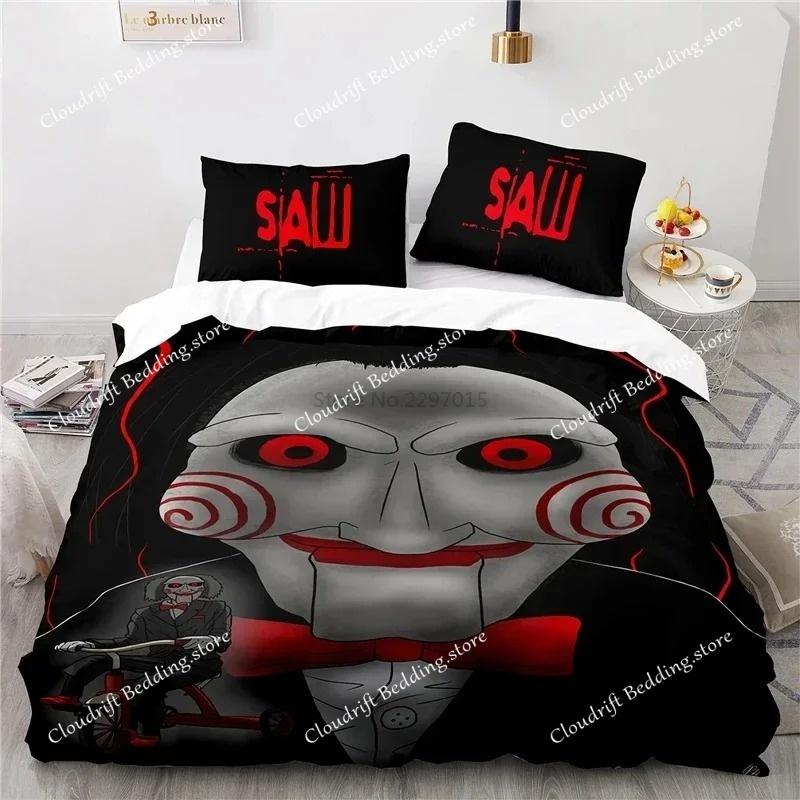 Horror Saw Movie Bedding Set 3D Duvet Cover Pillowcase Comforter Bedclothes Queen King Size Drop Shipping Duvet Cover Bed Set