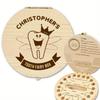 1PCS Free Customization Wooden Tooth Storage Box Baby Tooth Wood Storage Box Organizer Teeth Kids Christening Case Birthday Gift