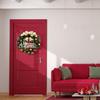 Couronne de Noël 11 Pouces Guirlande Artificielle pour Porte d'Entrée Décorations de Noël