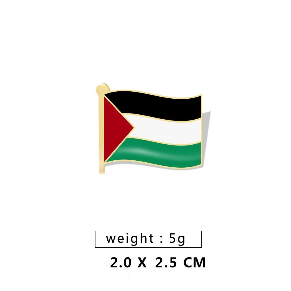 Broche Pin de Bandera Palestina de Moda Insignia de Metal al Por Mayor Para Accesorios de Ropa