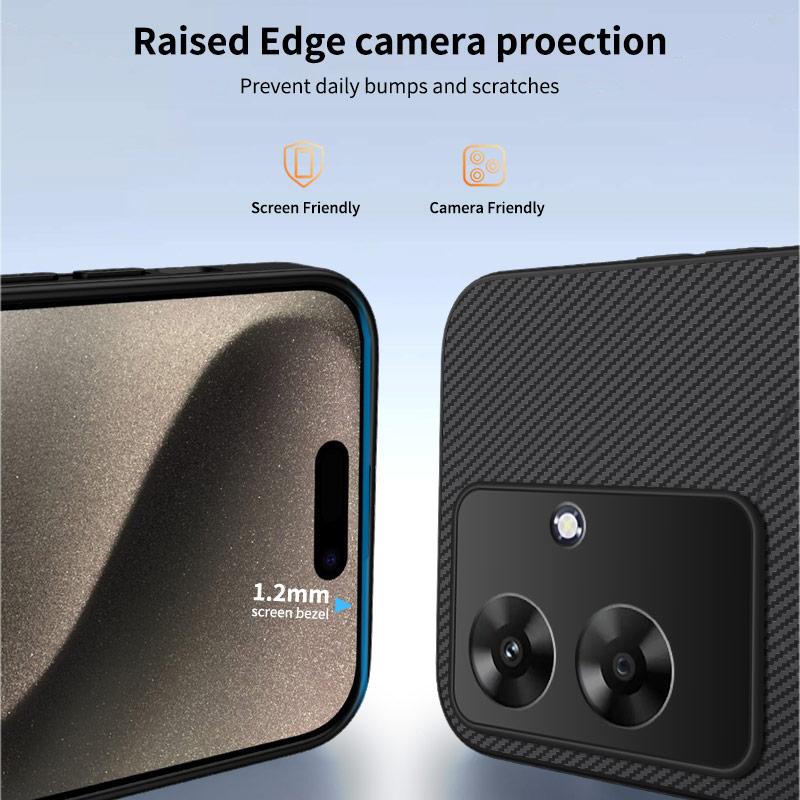 Realme Note 60 60X 70T İçin Yeni Karbon Fiber Zarif Telefon Kılıfı Realme Note 70T 4G NOTE 60X İçin Silikon Tampon Darbeye Dayanıklı Kılıf