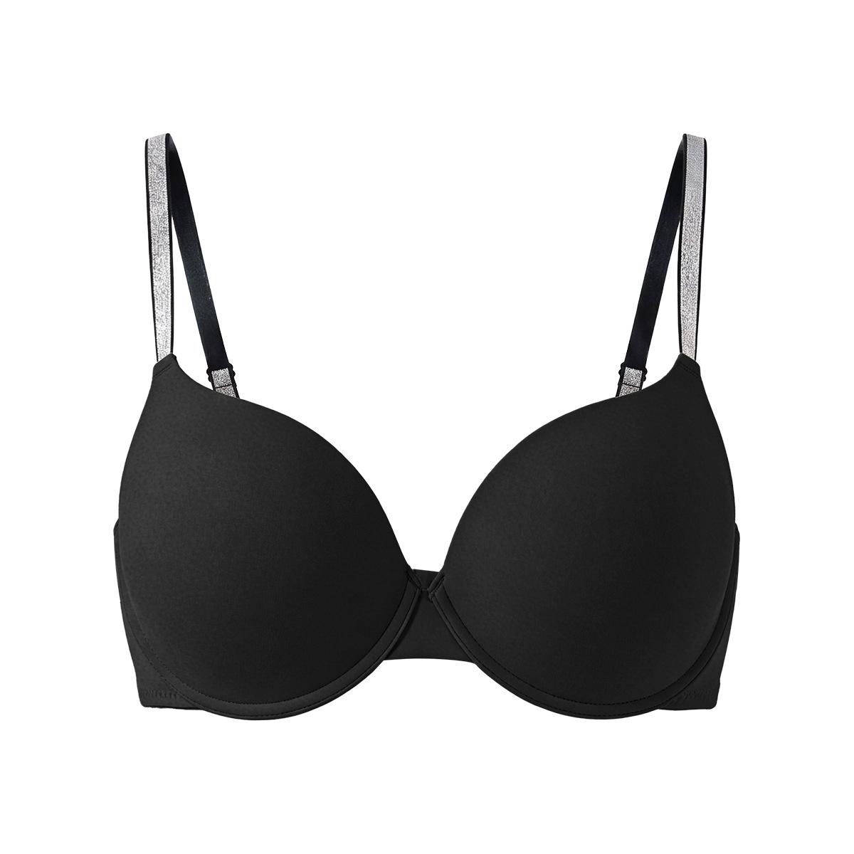 Women Smooth Underwire Push Up Bra For Large Bust Adjustable Support Lingerie S