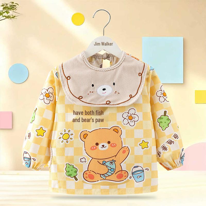 Unisex Baby Waterproof Long Sleeve Coveralls: Autumn/Winter Bib & Apron Size 100