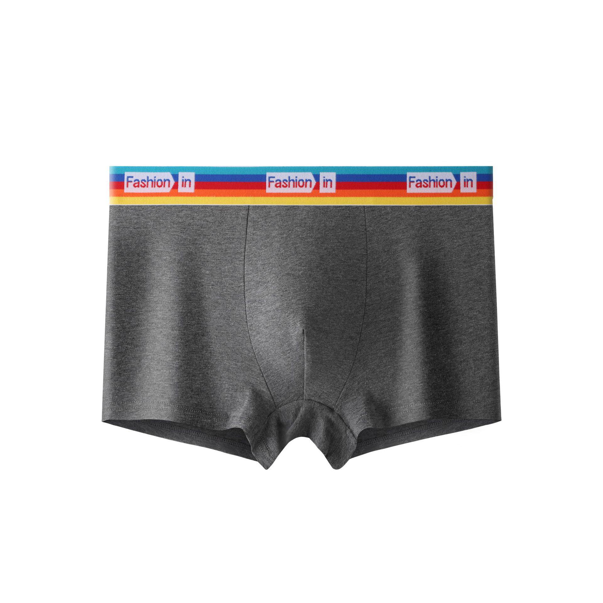 Men s Mid-Rise Breathable Cotton Boxer Briefs with Antibacterial Crotch 3XL