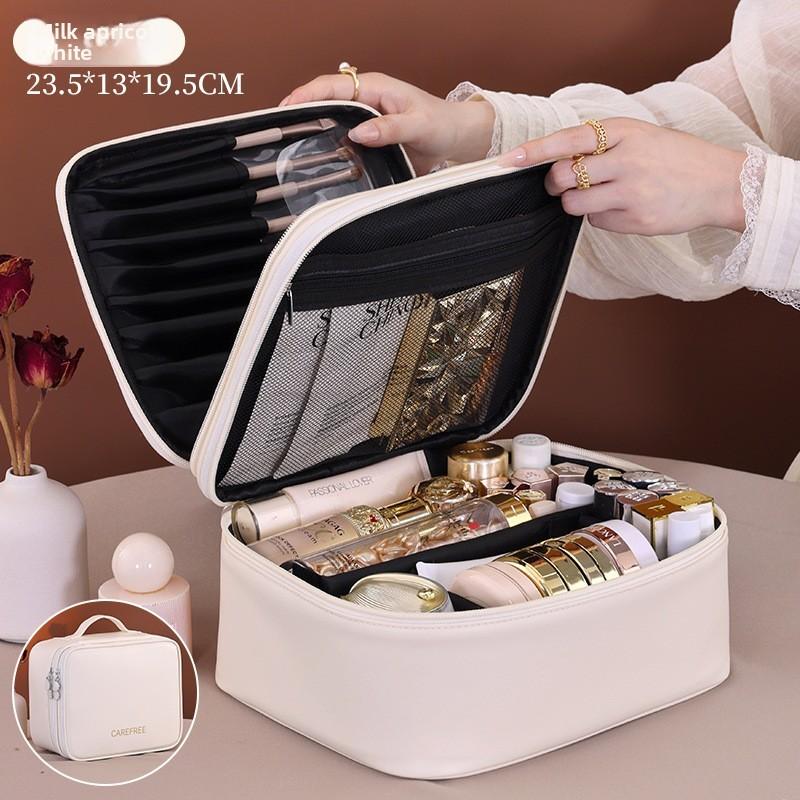 Pu Makeup Bag With Large Capacity For Travel And Daily Use In Elegant City Style