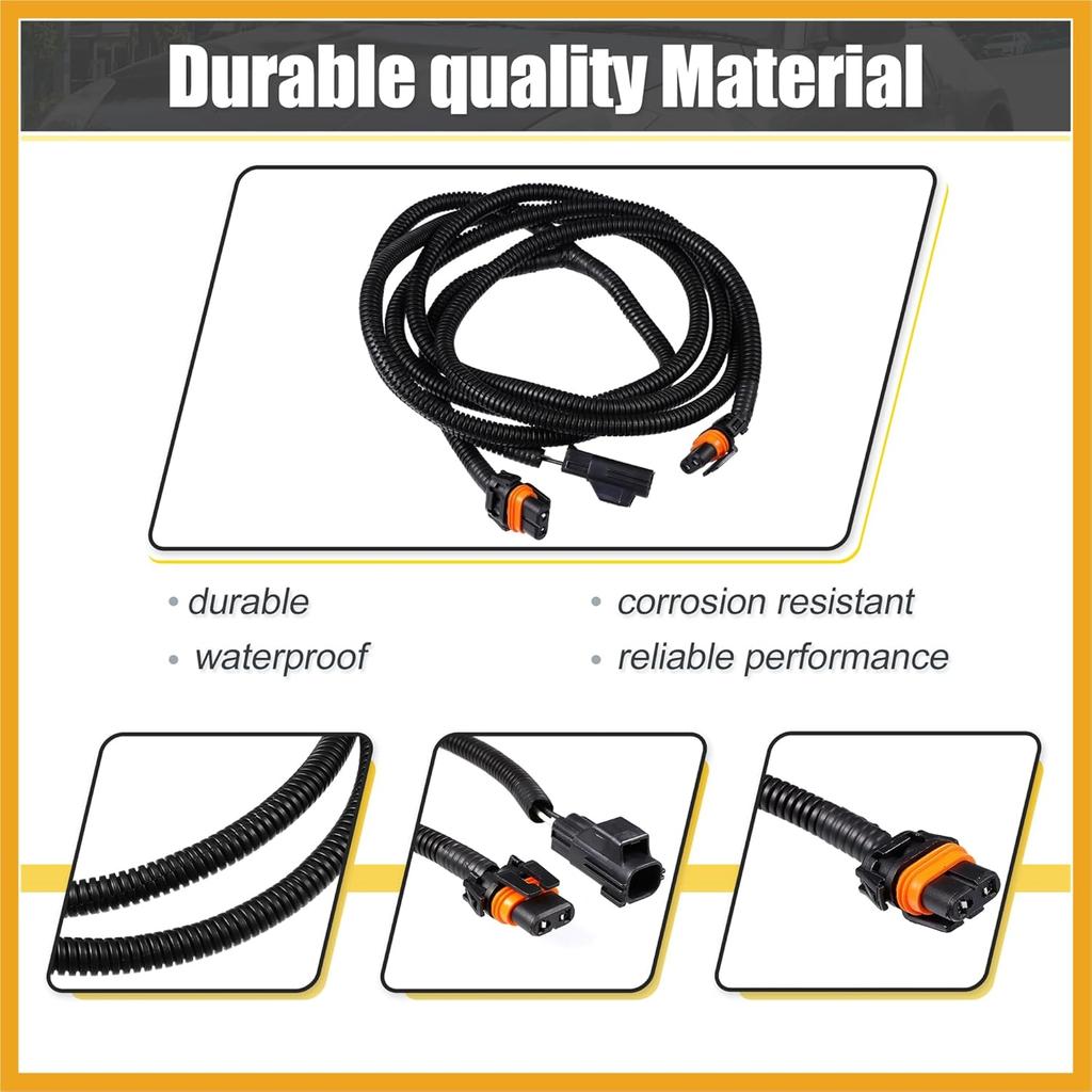 Fog Light Wiring Harness Kit 56045501AC for Dodge for Ram 1500 2500 3500 4500 5500 Truck 2002-2008 Left Right Side Replacement