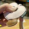 Big Eyes Leather Flower Pendant Cute Heart Pendant Keychain Kawaii Cartoon Keychain  Gift