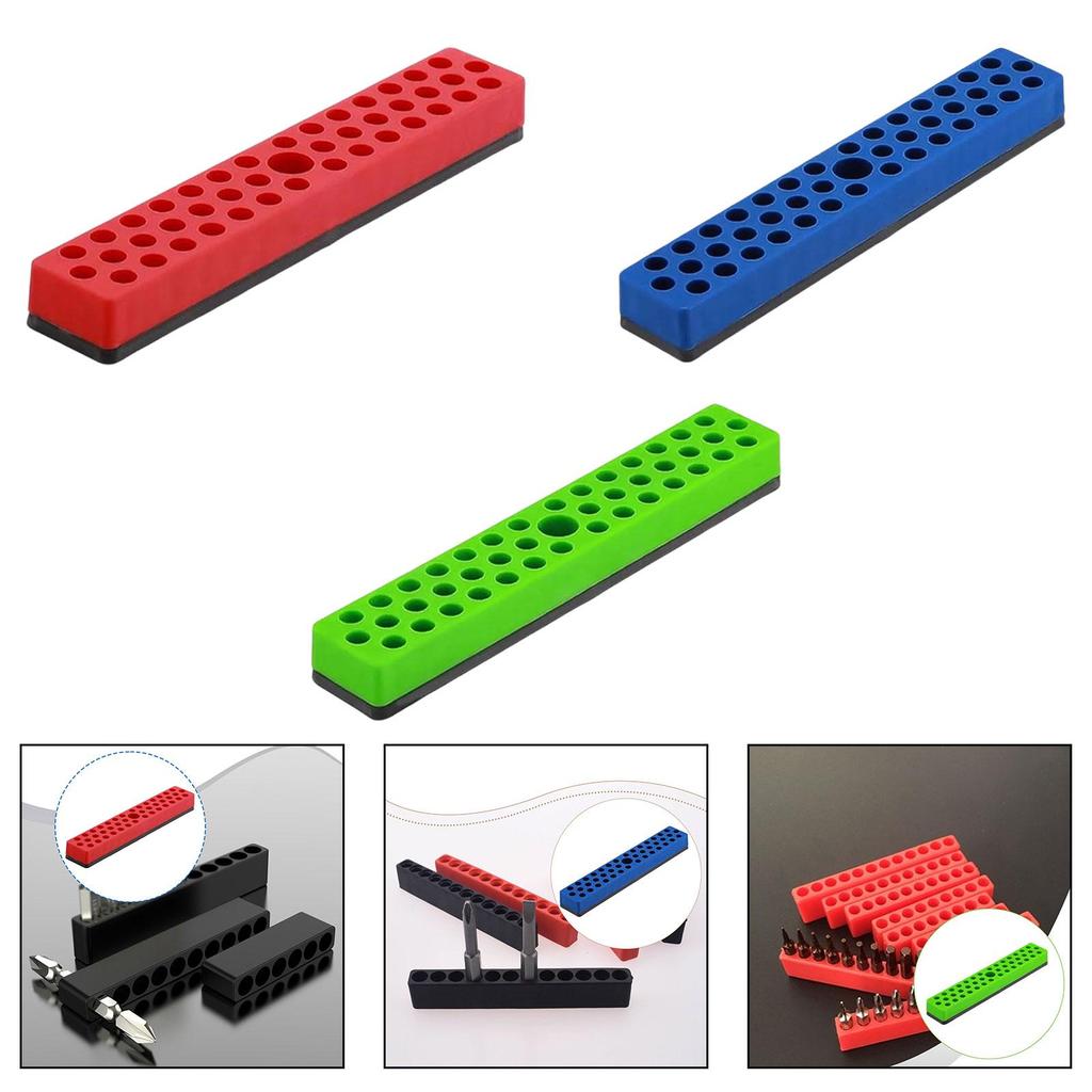 Screw Storage Organizer Magnetic Hex Bit Holder Plastic Drill Bit Storage Rack for Home Office Workshop