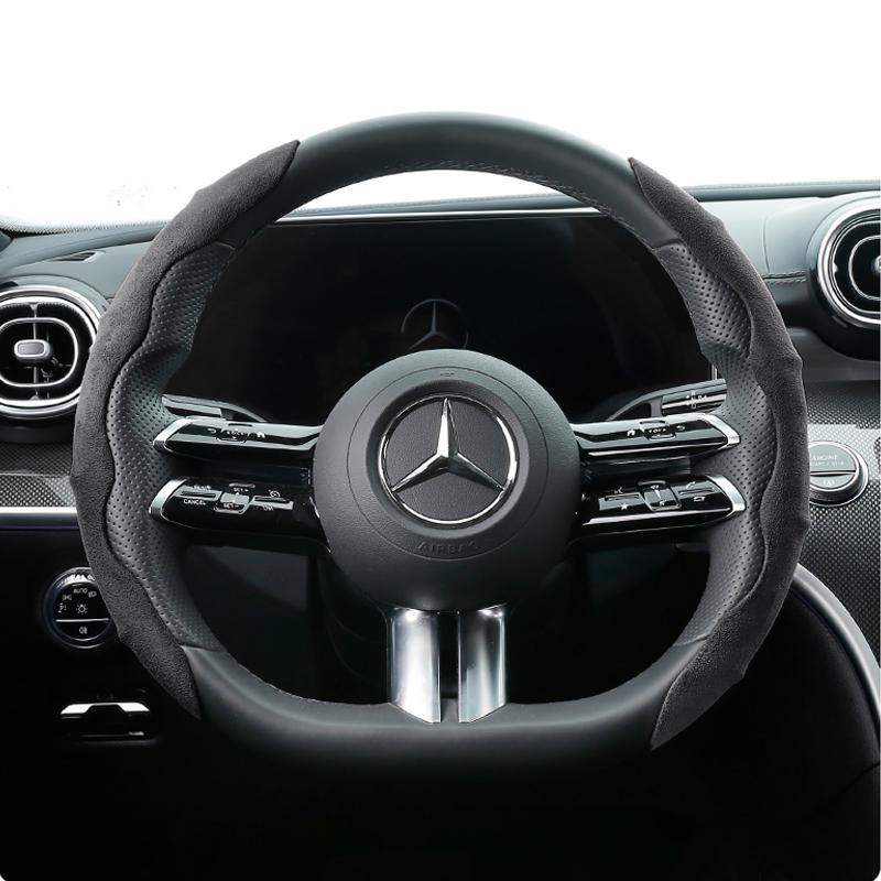 38cm Steering Wheel Cover Deer Fluff 15inch Non-Slip Steering Wheel Booster Cover Auto Car Accessories Cubre Volante