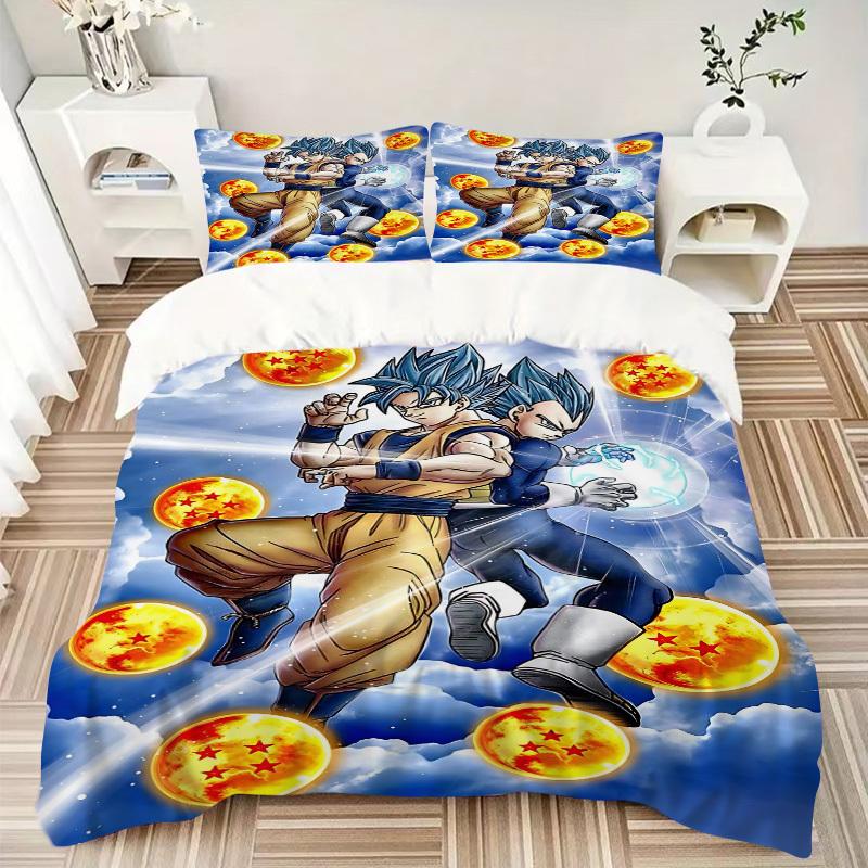 3pcs Dragon Ball Z Bedding Set. Soft and Comfortable with No Core Included (1x Duvet Cover + 2x Pillow Covers) Yy251009225