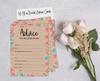 Inkdotpot Bridal Shower Games Advice For The Bride Set Of 50A  Rustic Kraft FloralA  Mad Libs Game