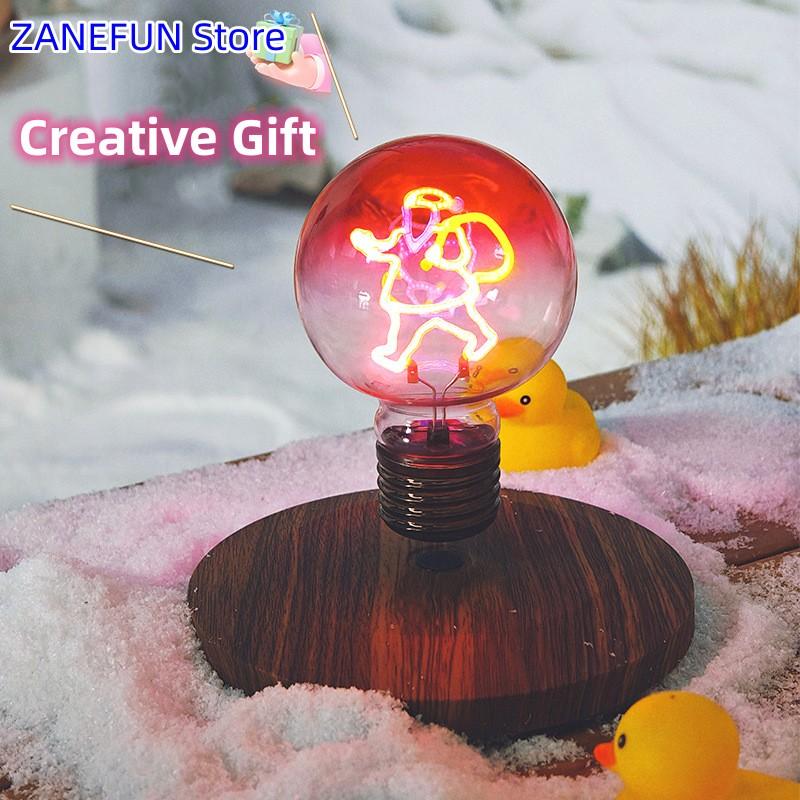 Floating Rainbow Light Bulb Magnetic Levitation Christmas Tree Light Levitating Home Office Bedroom Decoration