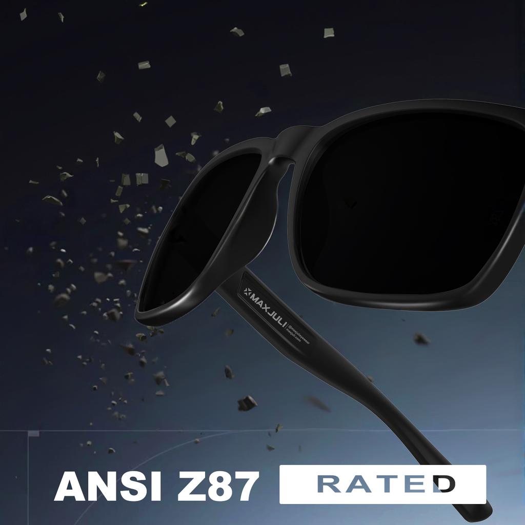 MAXJULI Oversized Z87 Sunglasses TR90 Ultralight UV400 Protection Wide Fit for Men Women Big Heads Fashion Z8244