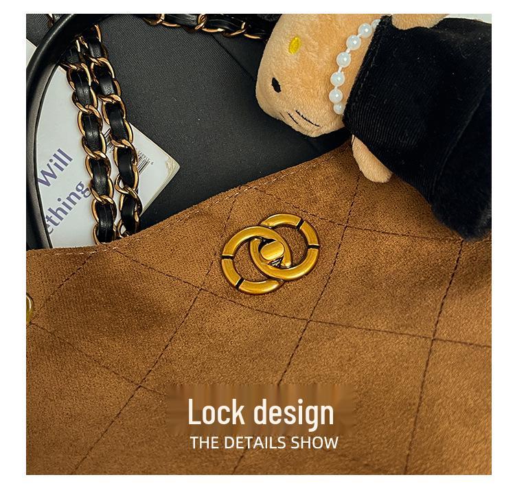 Handheld Frosted Chain Bag for Women - 2025 Large-Capacity Shoulder Crossbody with High-End Style