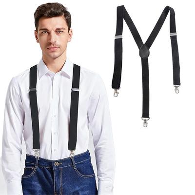 Men's Multi-Color Elastic Suspenders with 3 Clips - Ideal for Suits and Work Pants