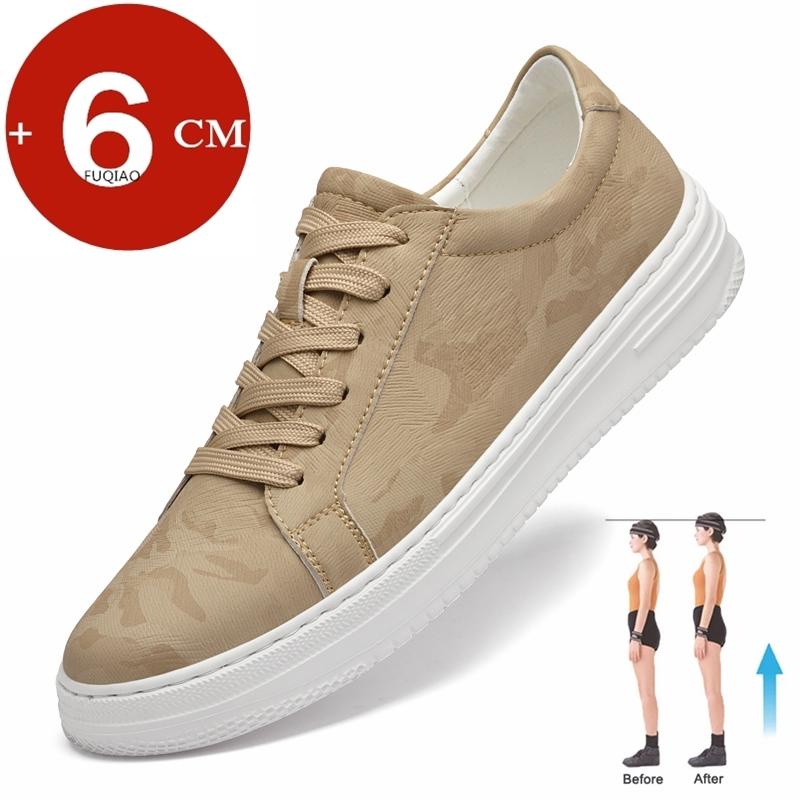 Breathable Outdoor Elevator Sneakers Men Shoes PU Leather Height Increasing Casual Shoes Walking Footwear Men Lift Sports Shoes