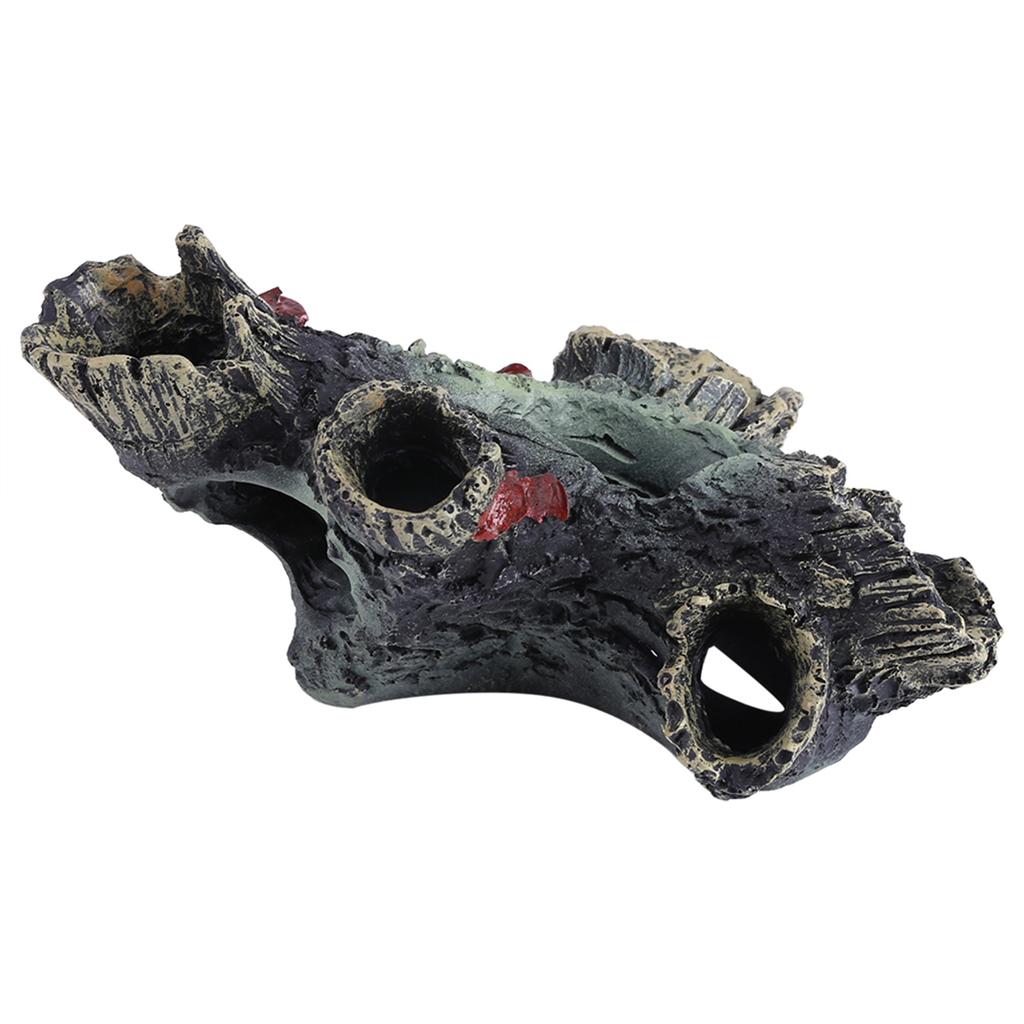 Künstlicher Harz-Aquarium-Totholzfisch, um Löcher im Tank-Ornament-Dekor zu vermeiden