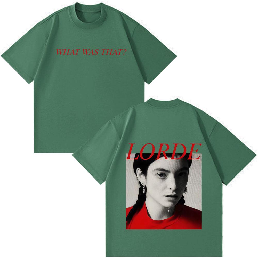 Singer Lorde Fashion Print Tshirt Men Women Fashion Vintage Tshirt Summer Casual Cotton Shortsleeved Harajuku Loose Tshirts