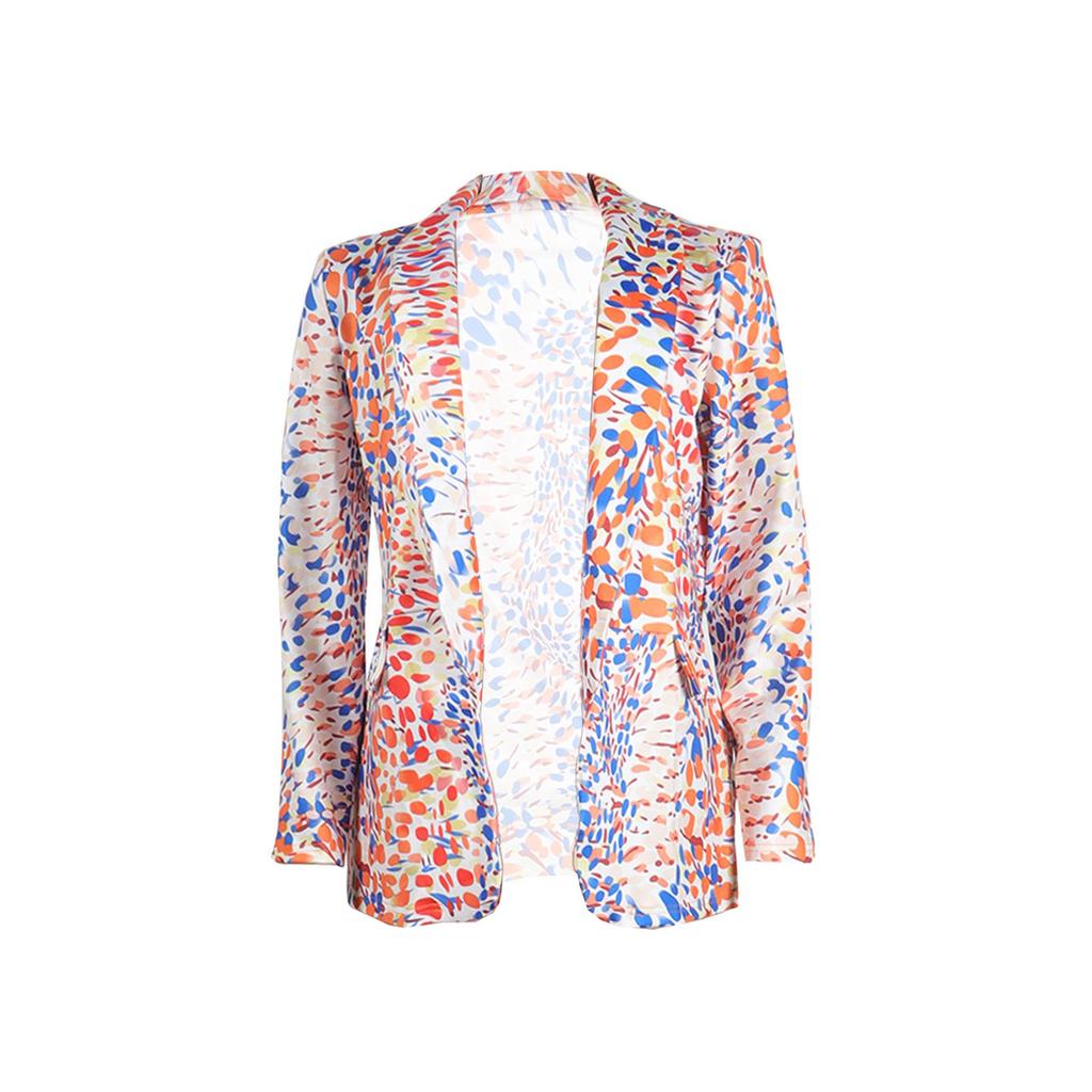 K2805 Colorful Print Casual Suit Jacket