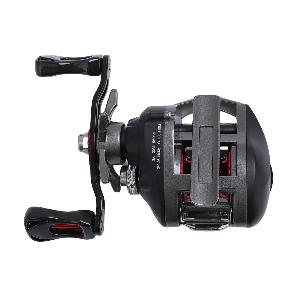 Baitcasting Reel with Magnetic Dual Braking System 6.3:1 Gear Ratio 8kg Drag Dual Line Cup Right Hand Fishing Reel for