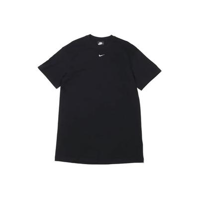 Essential Loose Fit Soft Comfort Round Neck Short Sleeve Dress Women Dress Black CJ2243-010