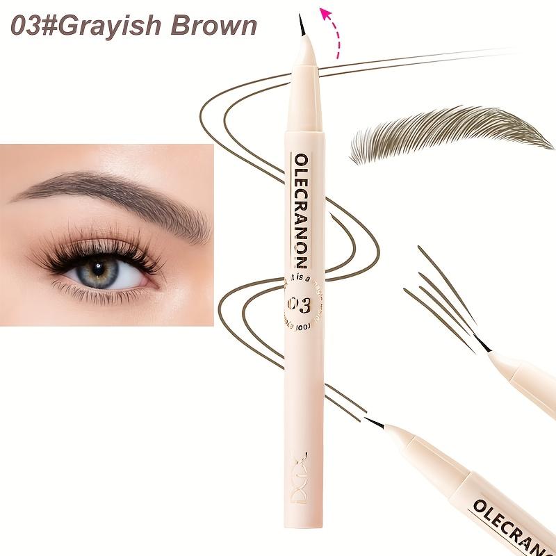 

Ручка-подводка 2-в-1 и карандаш для бровей Водостойкий, не размазывающийся, стойкий матовый финиш Ультратонкий кончик для точной стрелки и естественных бровей 03