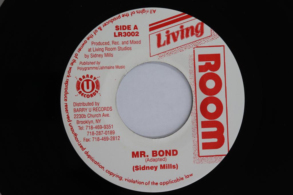 7inch Record SIDNEY MILLS - Mr. Bond / Version LR3002 LIVING ROOM UK Reggae, Ska & Dub Used