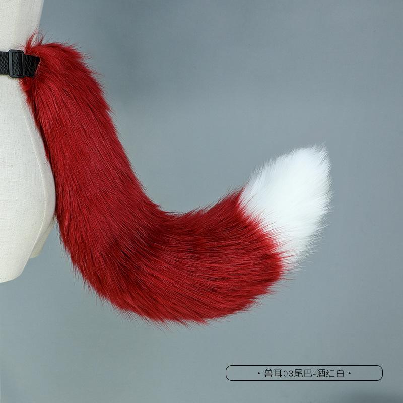 Handmade Simulation Beast Tail Cute Cosplay Dress Up Comic Show Fashion Accessories Handmade Plush Fox Tail