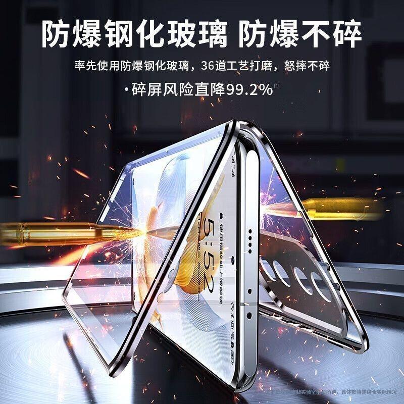 360 Full Case For Honor 90 Case Double Sided Magnetic Adsorption Tempering Glass Protection Clear Phone Cover For Honor 90 5G