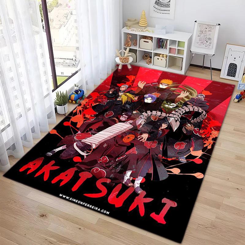 Japanese anime cartoon NARUTO's famous Uzumaki Naruto rug, soft decorative home furnishing, bedroom office chair pad, outdoor picnic carpet Y12