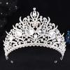 DIEZI 7 Colors Vintage Baroque Luxury Rhinestone Crystal Tiara Women Wedding Party Elegant Bridal Bride Crown Hair Accessories