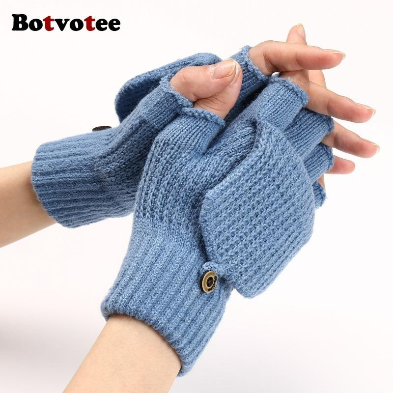 Botvotee Free Shipping Y2k Accessories Sleeves for Women Arm Warmers Winter Knit Sleeves Half Finger Pink Arm Guard Oversleeve