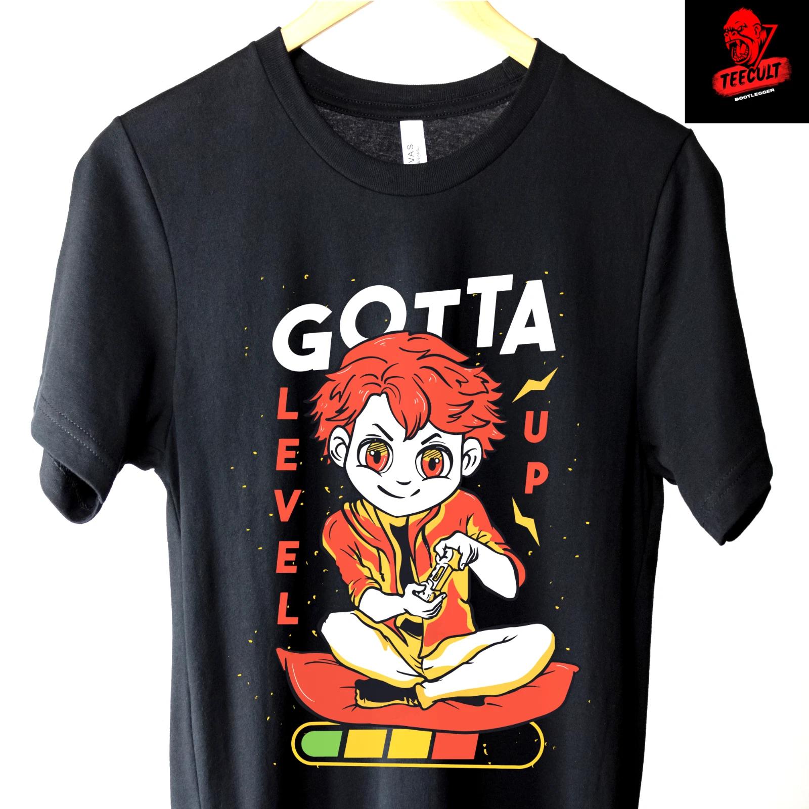 Men s and Women s T-shirts Gotta Level Up Video Gamer Tee | Unisex Heavy Cotton XL
