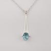 Sky Blue Topaz Gemstone 925 Sterling Silver Handmade Women's Jewelry Partywear Pendant 1.79" PP-69-13