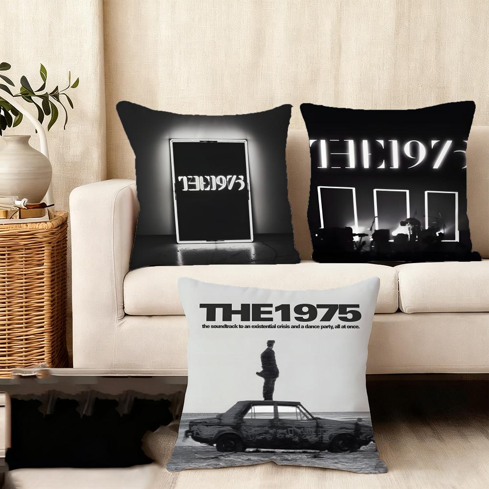 The Band Cushion Cover Plush Fabric Soft DoubleSided Printed Sofa Warm Winter Home Child Gift Pillow Case