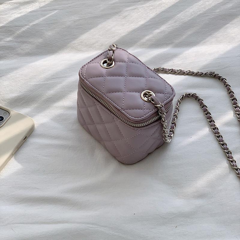 Tasche Damen Nische Ein-Schulter Umhängetasche Rhombus Ketten-Tasche Mund Roter Umschlag Mini Box-Tasche