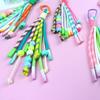 Keychain Colorful Key Chain with Beads Bags Charms Braid Car Keychain On the Phone Small Fresh Key Holder Premium Accessories