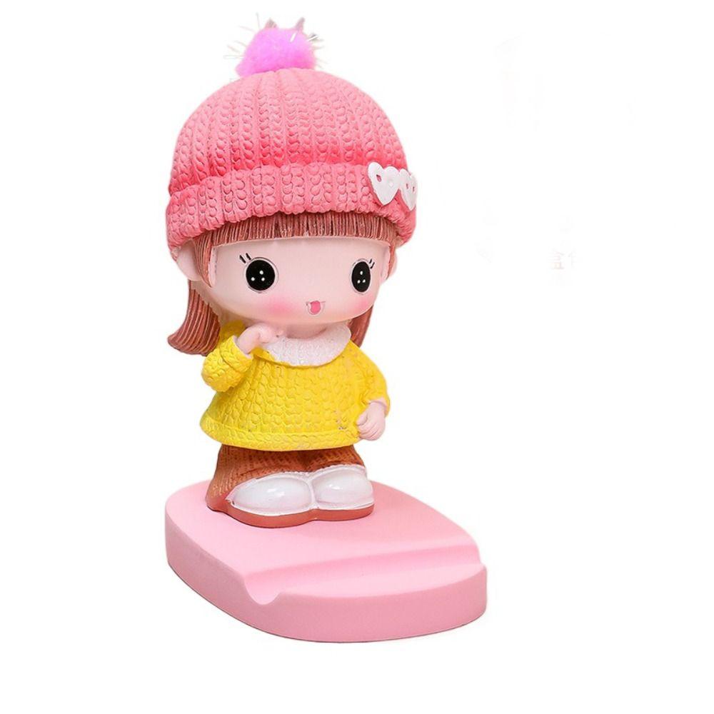 Anti Slip Cute  Mobile Phone Holder Figure Model Cartoon Phone Bracket  Watching Tv